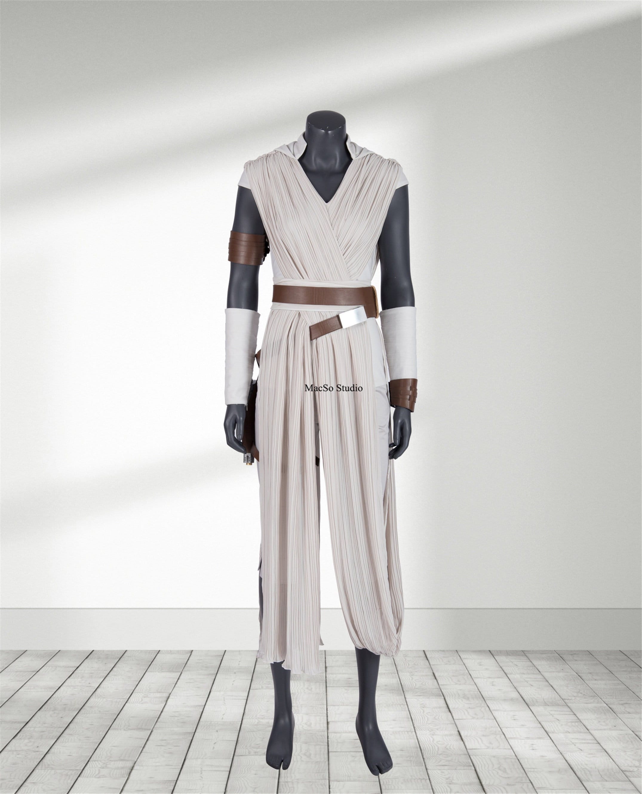Star Wars 9 The Rise of Skywalker Rey Cosplay Costume Outfit Full Set IN STOCK 