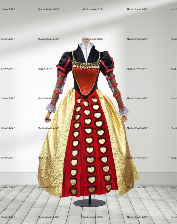 Red Queen Costume Cosplay Dress Alice in the Wonderland - Etsy