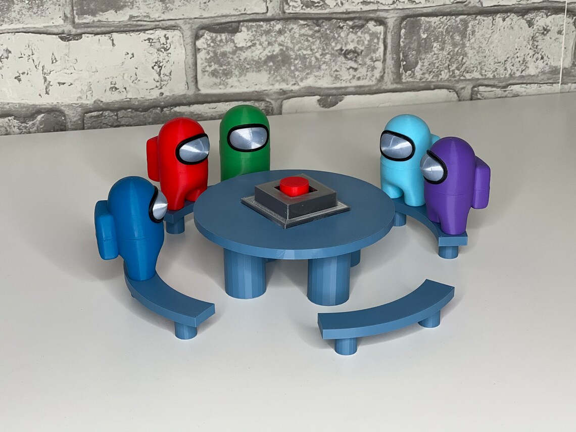 Among Us Emergency Meeting Table Among Us Crewmate Among Us Etsy Canada