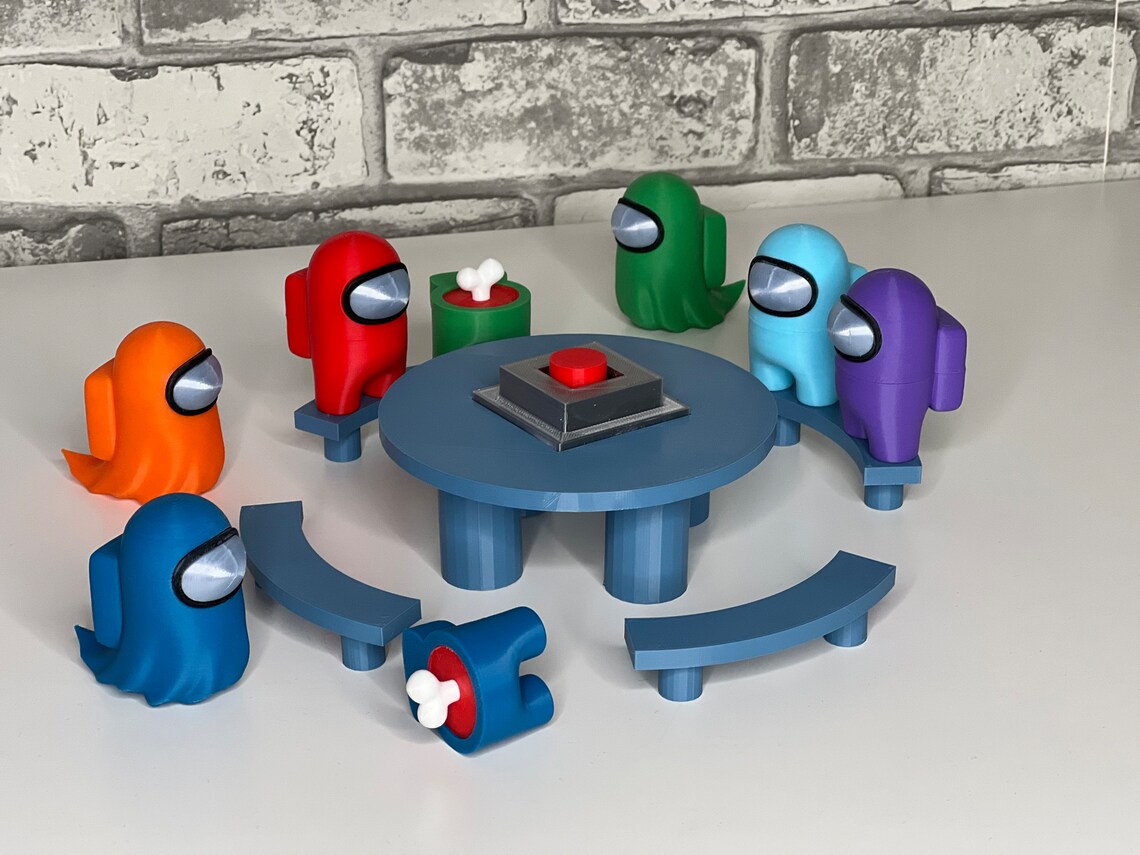 Among Us Emergency Meeting Table Among Us Crewmate Among Us Etsy Canada