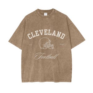 Cleveland Football Acid Wash Tee: Tailgating Apparel