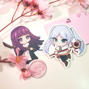 Mage errant Frieren 3 pouces autocollants en vinyle mat : Frieren, Fern (Stark, Himmel coming soon !)