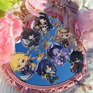 ZZZ Zenless Zone Zero 2&quot; Glitter Epoxy Mini charms (Vivian, Hugo, Harumasa and more!)