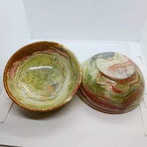 Natural onyx bowls 4&quot;  decorative Green bowl high quality onyx crystal stone bowl polished natural light green large Banded onyx plate 6&quot;