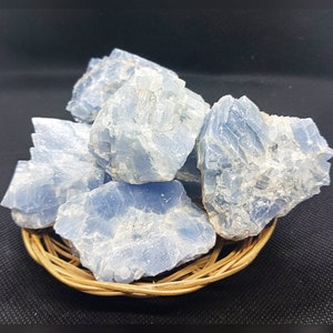 Blue calcite raw crystal stone blue calcite crystal rough single stone or 1 lbs blue crystal calcite stone baby blue crystal high quality
