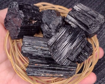 Raw black Tourmaline crystal high quality tourmaline black crystal stone rough tourmaline crystal for protection stone tourmaline stone
