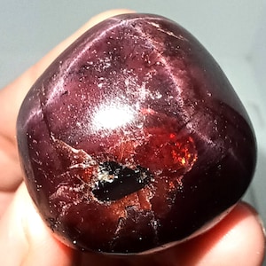 Garnet star flash tumble Large red garnet crystal tumbled raw stone January garnet birthstone gift crystal natural garnet high quality