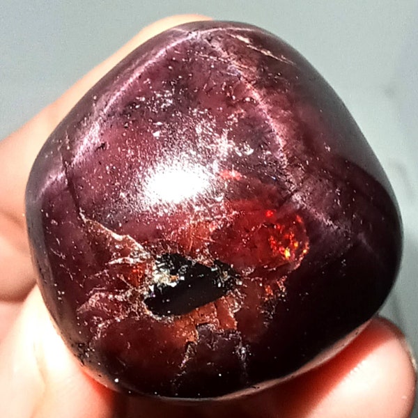 Garnet star flash tumble Large red garnet crystal tumbled raw stone January garnet birthstone gift crystal natural garnet high quality