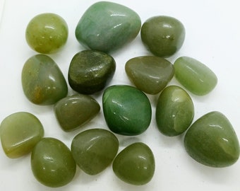 Aventurina verde Tumbles piedra única o 1/2 libras de cristal de aventurina pulido caída cristal curativo natural piedra de aventurina verde caída