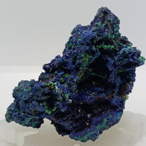 Azurite and malachite crystal geode large  blue azurite crystal raw blue sparkling azurite druzy crystal decor high quality azurite specimen