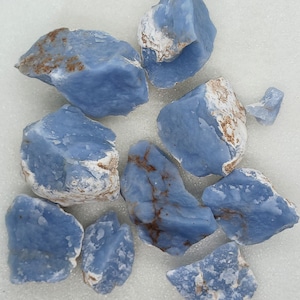Raw Angelite crystal 1/2 Lbs or single stone - Natural blue Angelite stone large high quality rough angelite rock from Peru