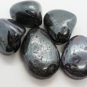 High quality Hematite tumble natural metallic Hematite crystal stone large polished tumbled Hematite