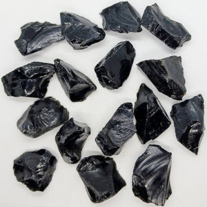 Raw black obsidian crystal 1/2lbs or single stone rough obsidian stone natural obsidian volcanic glass small obsidian protection stone