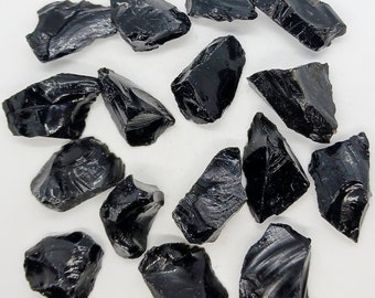 Raw black obsidian crystal 1/2lbs or single stone rough obsidian stone natural obsidian volcanic glass small obsidian protection stone