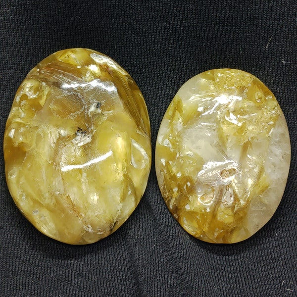 Gold Muscovite Mica palmstone Mica with amazing shine yellow Muscovite crystal high quality large natural polished mica palm stone crystal