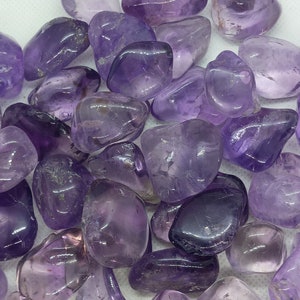 Amethyst crystal tumble 1/2lbs natural high quality Amethyst tumbled stones purple amethyst crystal small polished Amethyst pocket stone