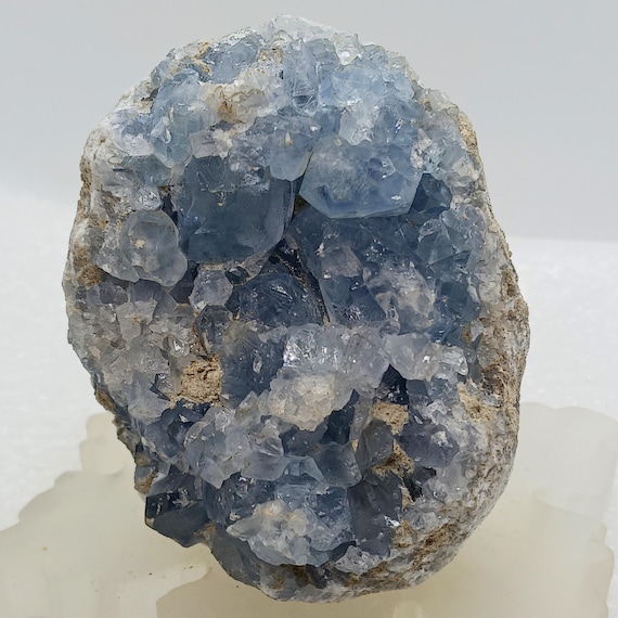 Celestite Geode Large Blue Celestite Crystal Cluster Raw Celestine