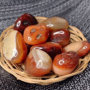 Carnelian tumble - high quality carnelian agate crystal tumble - polished carnelian agate