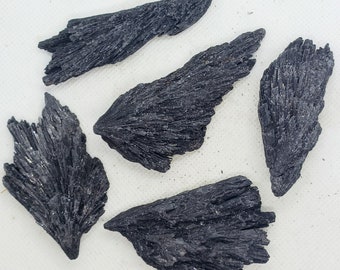 Black Kyanite fans single stone or 1/2 lbs - natural black kyanite crystal fans high quality raw kyanite stone large or small kyanite