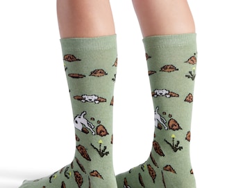 Dog Socks, Funny Socks, Gift for Dog Lover, Made in USA, Socks for a Cause, Unique Socks, Quality Socks, Dog Digging, Pet Destruction