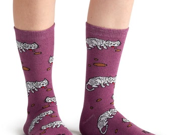 Cat Socks, Gross Socks, Funny Cat Puking Socks, Funny Socks, Socks for a Cause, Gift for Cat Person, Made in USA, Unique Socks, Cat Barf
