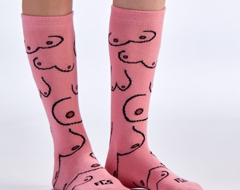 Boob Socks, Gift for Breast Cancer, Socks for Her, Funny Socks, Sassy Gifts, Breast Cancer, Adult Gifts, Titty Socks, Feminist Socks