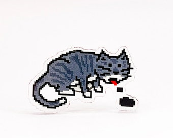 Cat Pin, Gross Cat Pin, Cat Puke, Funny Accessories, Buy for a Cause, Gift for Cat Person, Made in USA, Unique Accessories, Hilarious Gift