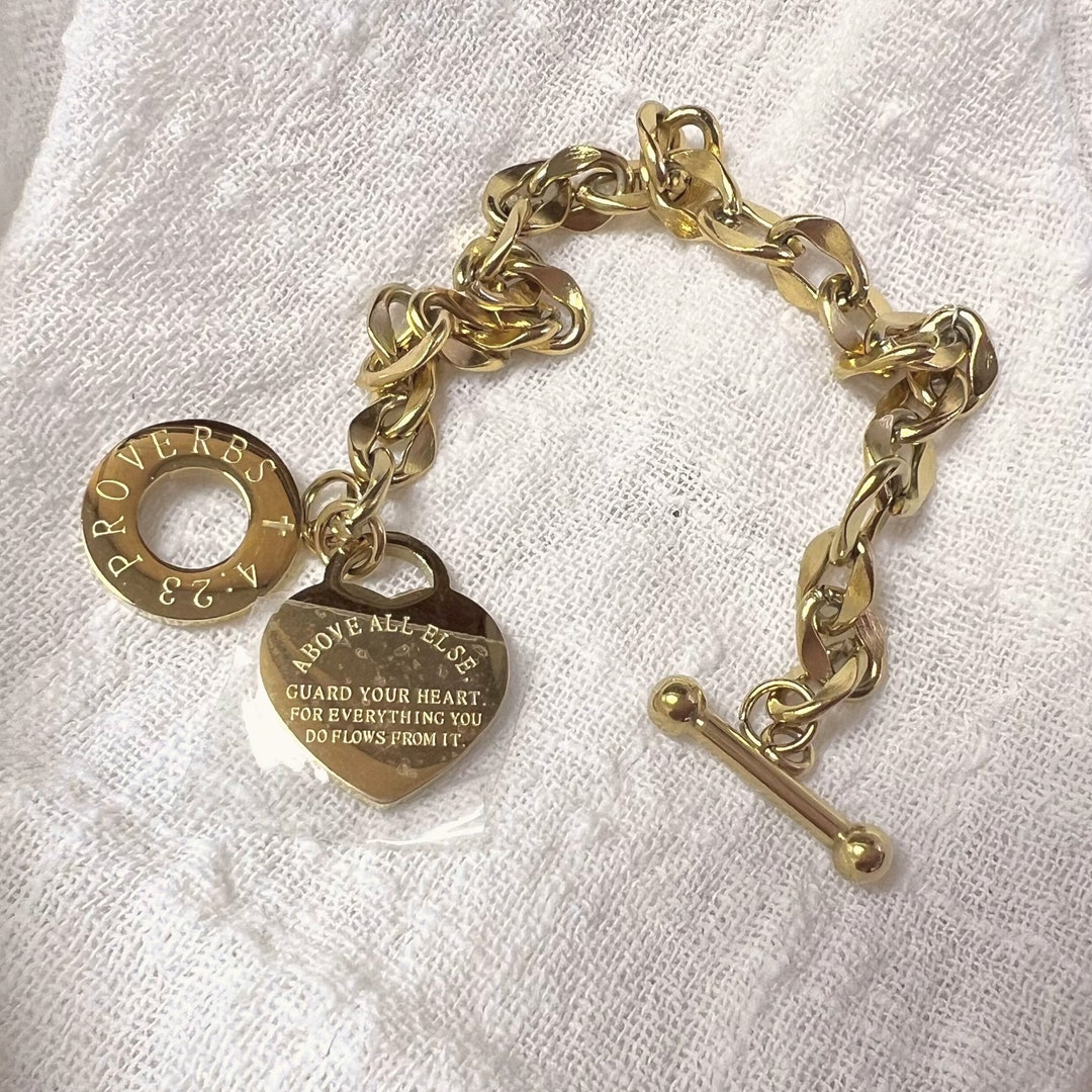 Christian Stainless Steel Bracelets for Women Bible Verse Bracelet