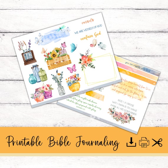 Bible Study Journaling Kit Printable, Bible Washi Tape, Bible Journaling  Stickers, Instant Download 