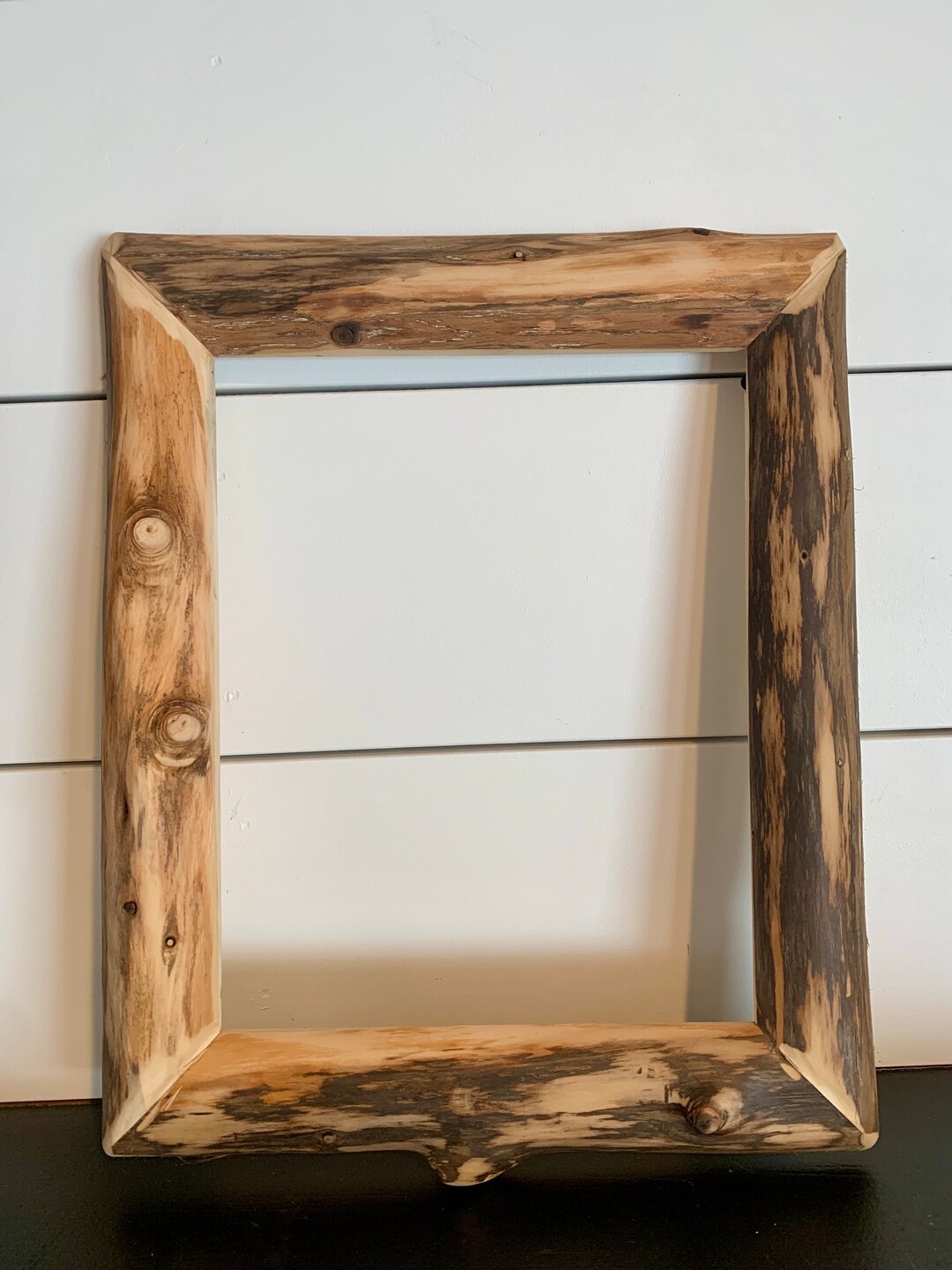 8x10 Log Picture Frames, Rustic Picture Frames Juniper, Log Home 8x10