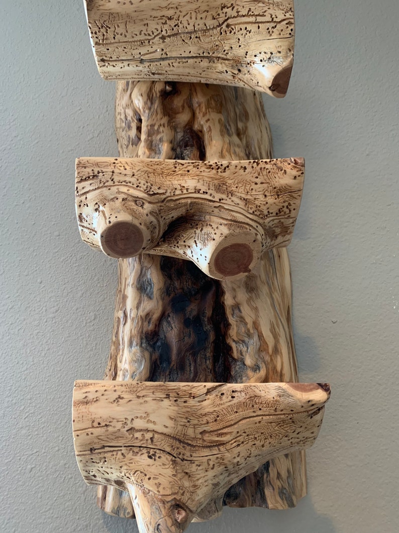 Log Wine Holder Rustic Wine Holder Juniper Etsy
