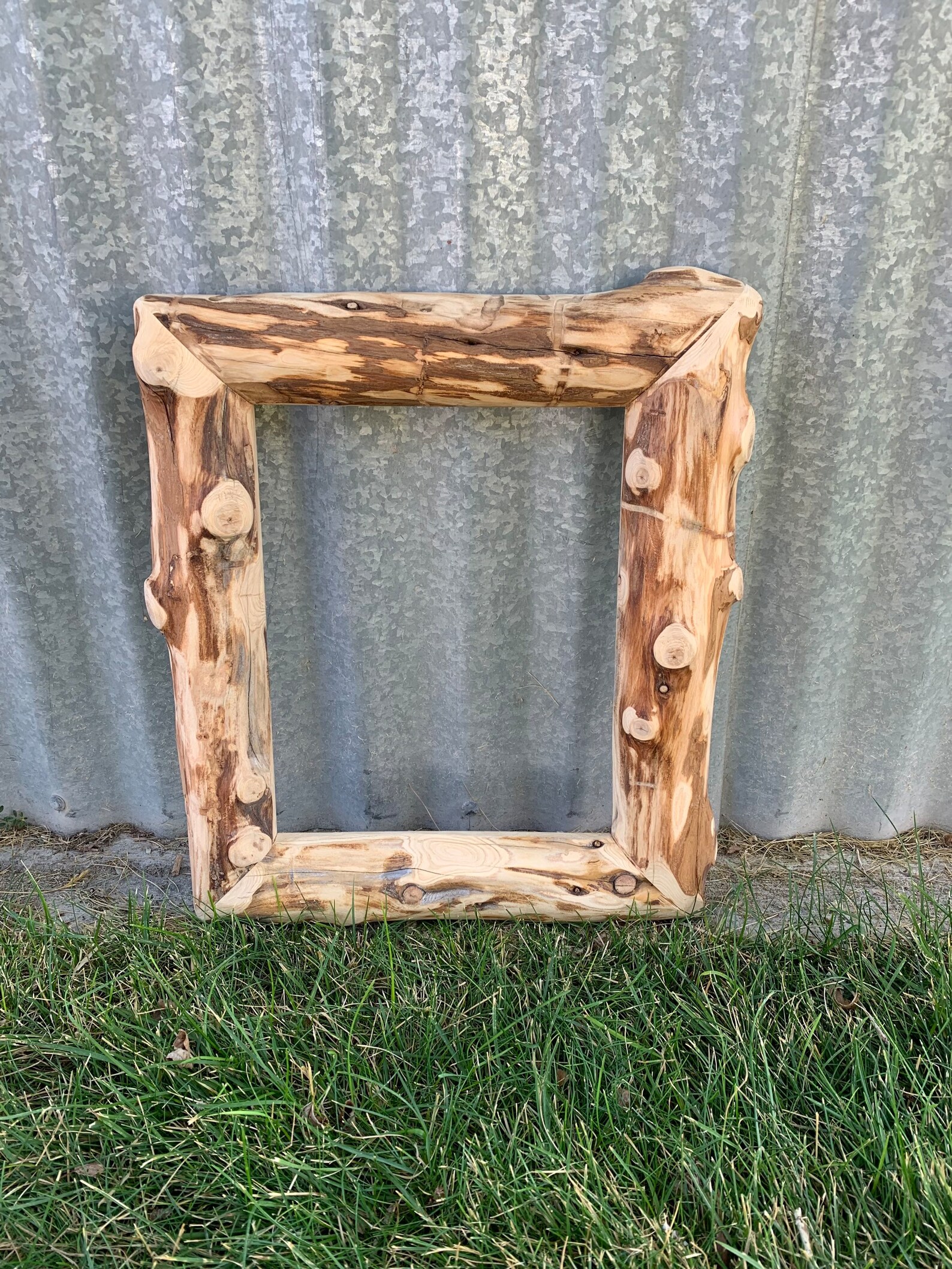 8 X 10 Log Picture Frames Rustic Picture Frame Juniper Log Etsy