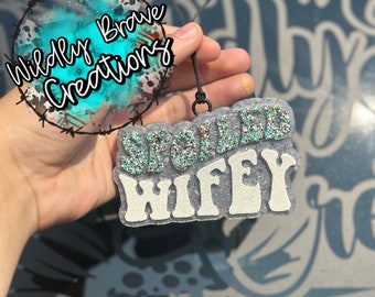 Spoiled Wifey Scented Car Freshie | Custom Car Accessory