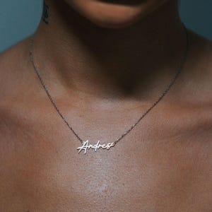 Personalized 18K Gold Plated Name Necklace: Custom Sterling Silver Jewelry