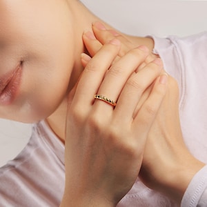 18K Gold Plated Pyramid Ring: Sterling Silver Ring