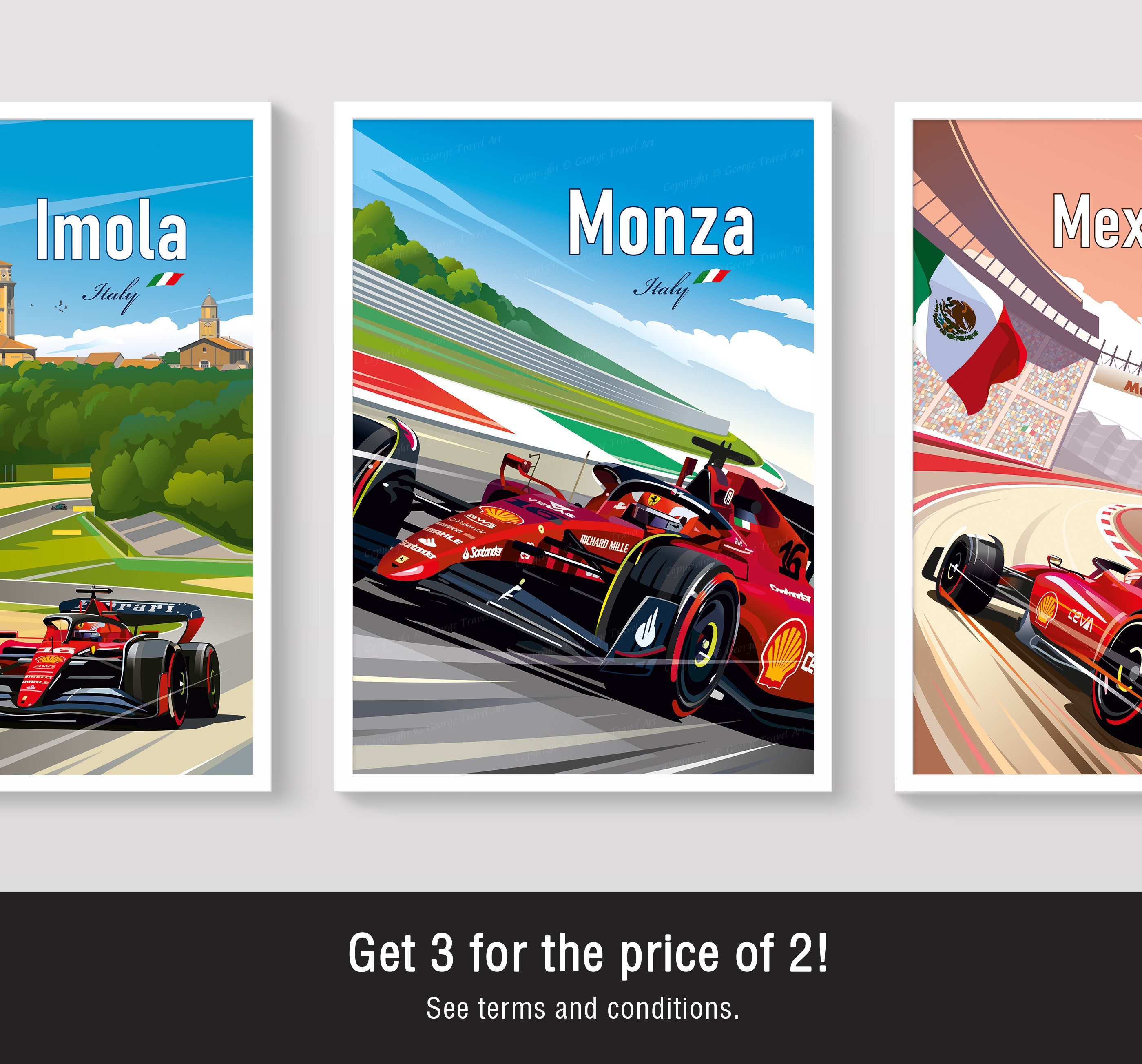 モンツァ F1 ポスター / フェラーリ F1 / シャルル ルクレール