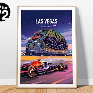 Las Vegas Rennen Poster / Geschenk für Motorsport Fans