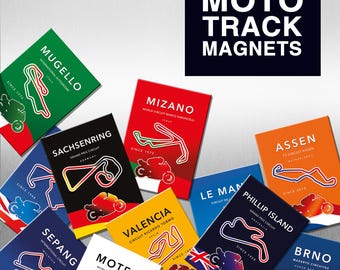 MotoGpマグネット：バイクトラックウォールアート