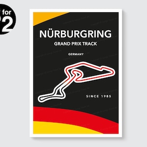 Nürburgring Circuit Poster /  Nürburgring Race Track Print