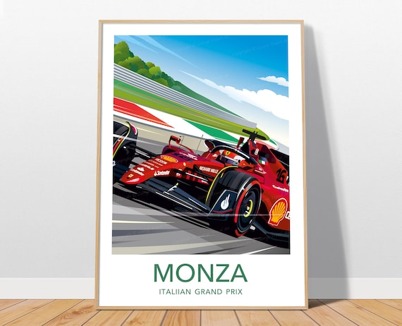 Affiche Formule 1, poster noir et blanc vintage, art mural sport