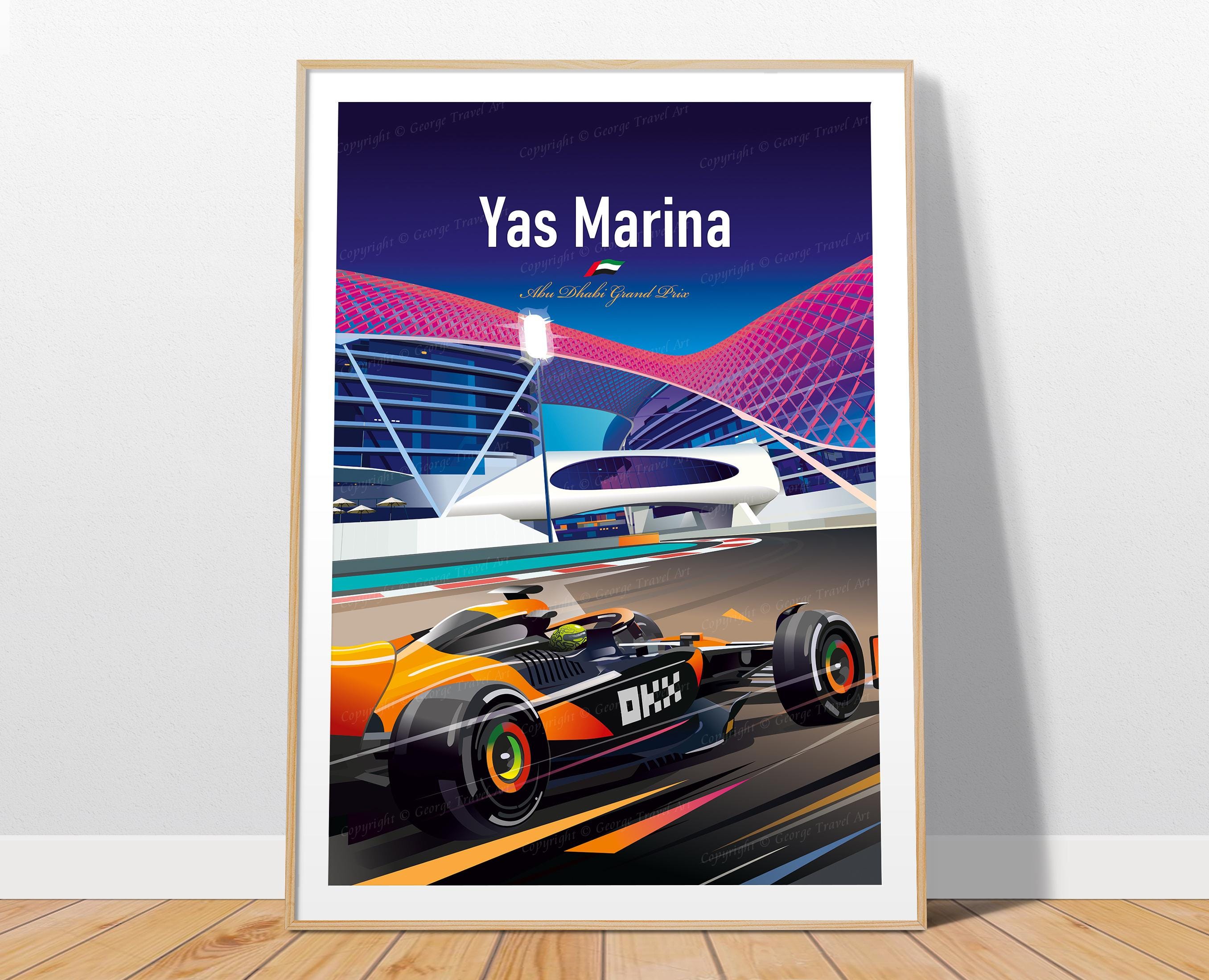 Abu Dhabi F1 Poster: Lando Norris, Yas Marina Race - Etsy
