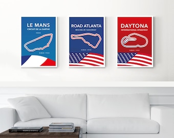 Road Atlanta Circuit Map Poster – Track Layout Wall Art, Racing Decor