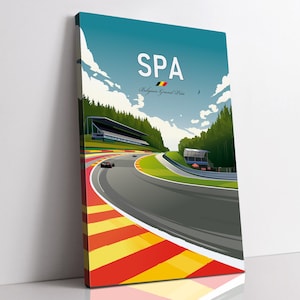 Spa - Belgian Grand Prix Canvas / Gift for Motorsport Fans