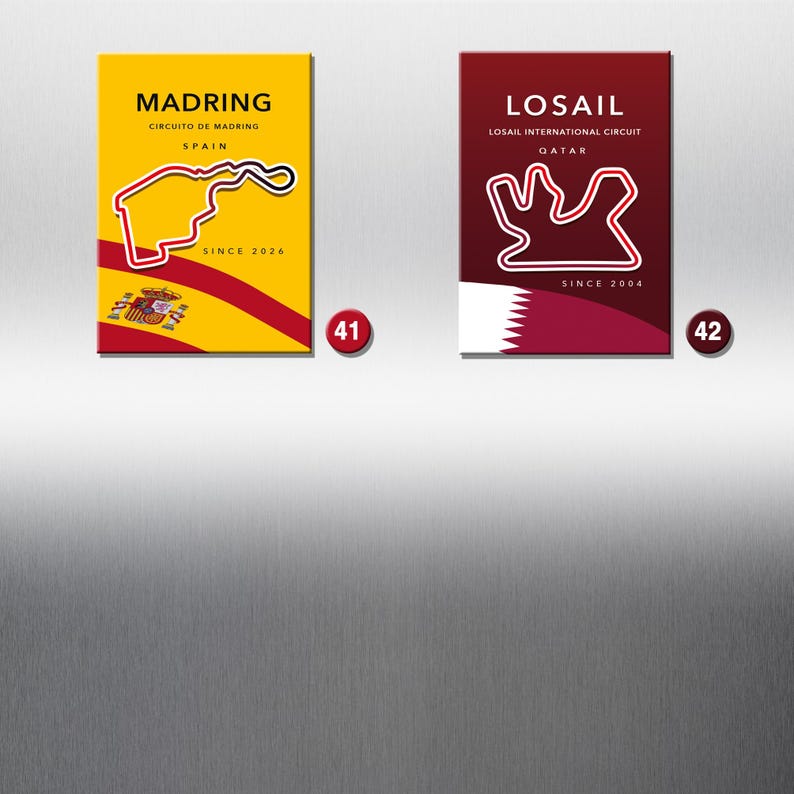 F1 Circuit Fridge Magnets: Grand Prix Race Track Magnet Set image 13