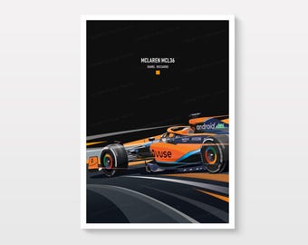 McLaren F1 Poster – Formula 1 Car Wall Art, Motorsport Racing Print