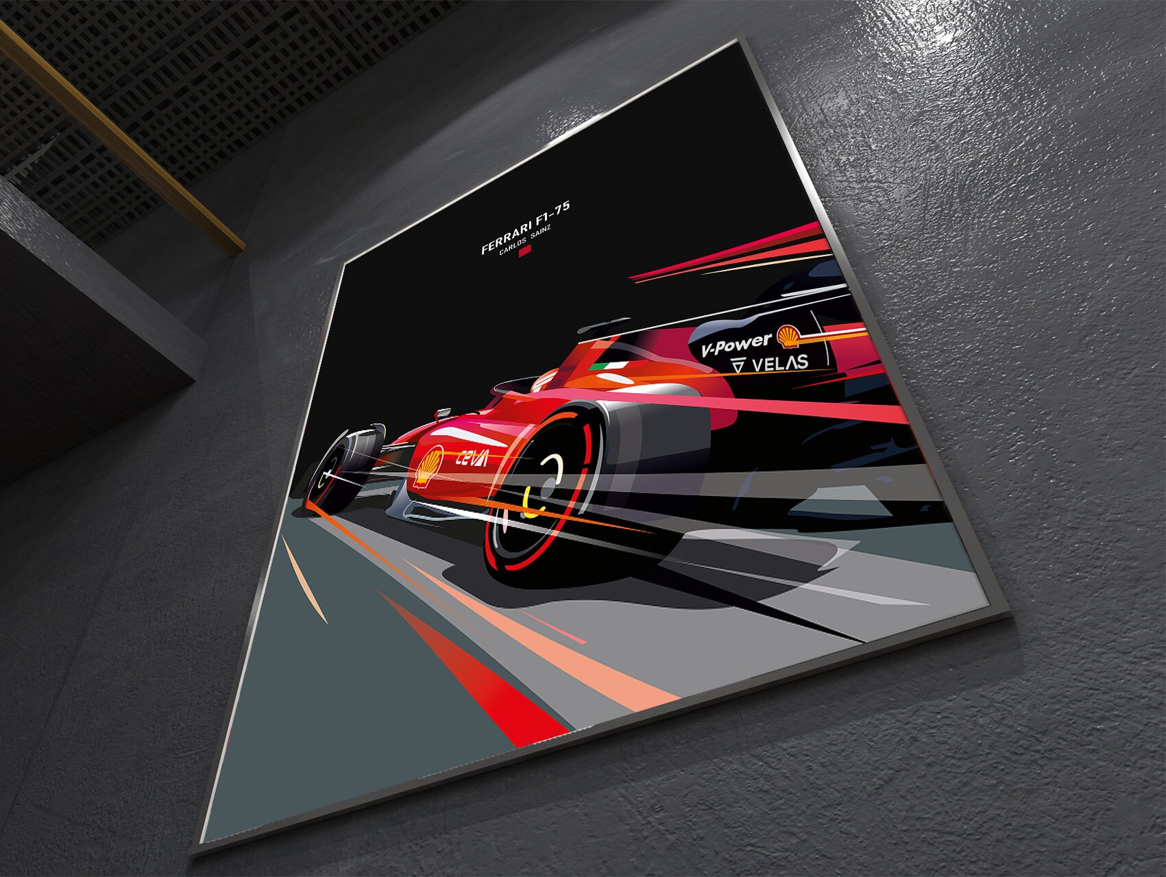 フェラーリF1ポスター – フォーミュラ1カーのウォールアート、モーター