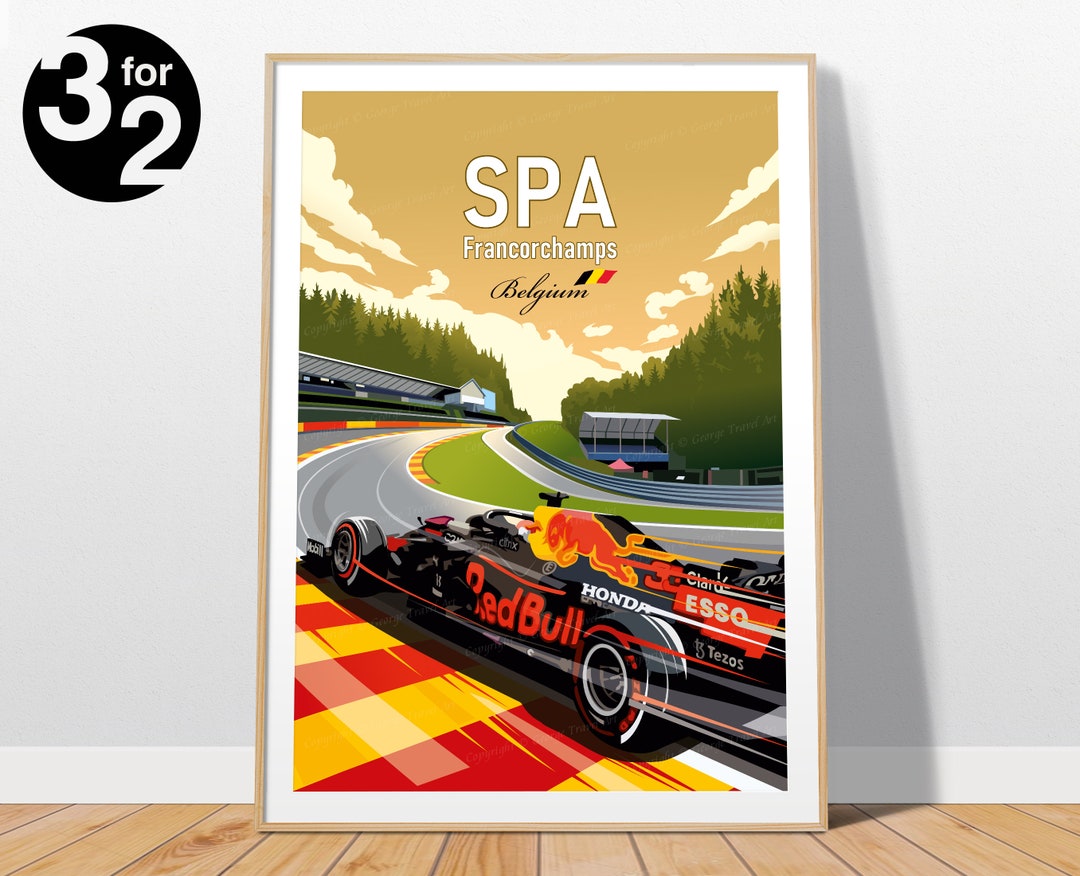 Spa-francorchamps F1 Poster/ Formula1 Verstappen Print / Home