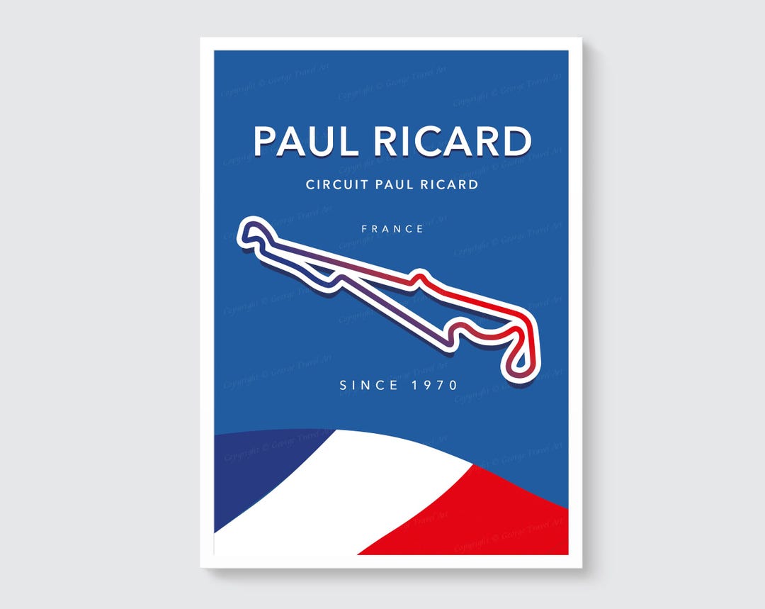 Paul Ricard Track Layout Paul Ricard Circuit Map Poster – F1 Track Layout Print, Racing Wall Art ...