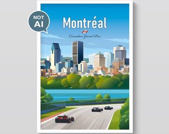 Póster de la Fórmula 1 de Montreal – Arte mural del circuito de carreras de Canadá