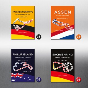 F1 Circuit Fridge Magnets: Grand Prix Race Track Magnet Set image 11